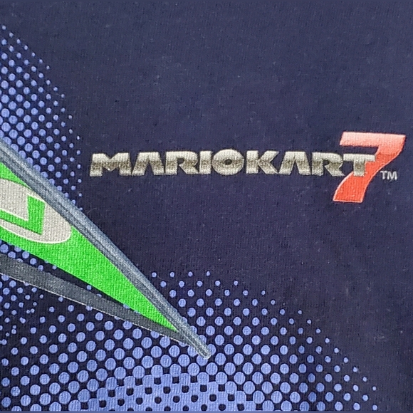 Nintendo Mario Kart 7 boys Layered look long sleeves Graphic Tee.  Like New - Picture 4 of 8